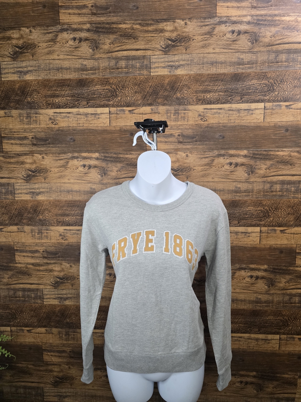 Frye- Gray Sweatshirt with Yellow 'FRYE 1863' Script